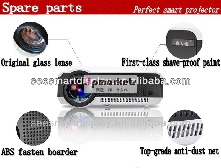 フルhdアンドロイドwifiプロジェクターprojector1080p4500ルーメン、 4000:1,1280*800、 建て- 4.2システムアンドロイド問屋・仕入れ・卸・卸売り