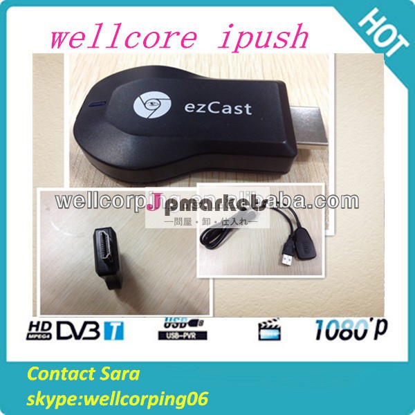 高品質chromecastストリーミングメディアプレーヤーhdmigoogle/wifiドングルipush/dlnaオンエアhdmiドングルのサポート問屋・仕入れ・卸・卸売り