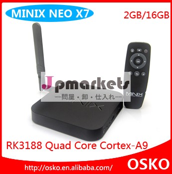 Minixネオx7rk3188アンドロイドテレビボックスミニクアッドコアpc1.6ギガヘルツ2g/16gwifihdmiusbotgrj45sdカード光学xbmcをスマートtvの受信機問屋・仕入れ・卸・卸売り