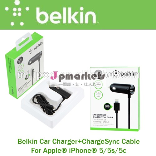 ベルキン2014年最新10w2.1aカーr用車の充電器のためのusbケーブルでiphone5/5s昇進時!問屋・仕入れ・卸・卸売り