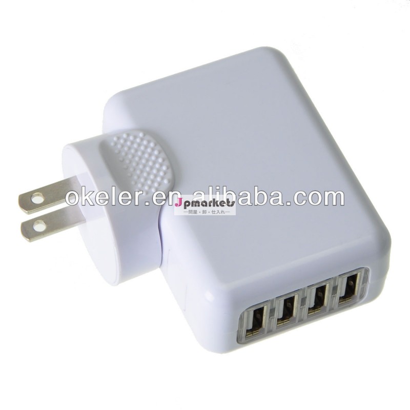 携帯電話4ポートusb充電器eu/au/私達/のための英国のアダプタ・i phone、i padやその他のusbデバイス問屋・仕入れ・卸・卸売り