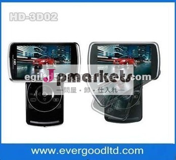 ポータブルhd- 3d02付きデジタルビデオカメラ8mpと3.2インチ液晶、 建て- マイク問屋・仕入れ・卸・卸売り