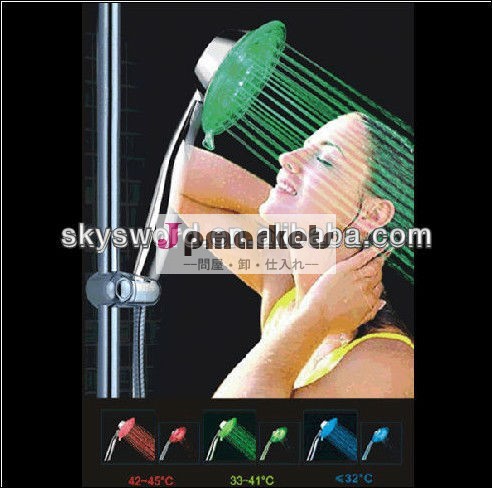 温度センサー水力発電ledシャワーヘッド問屋・仕入れ・卸・卸売り