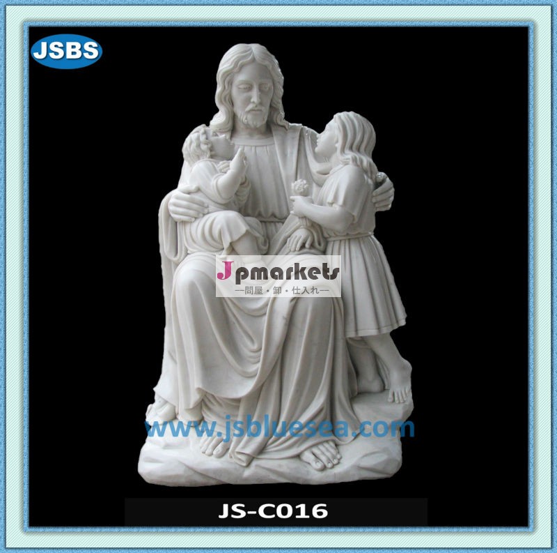 大理石彫刻が施された像をイエスchlid販売のための問屋・仕入れ・卸・卸売り