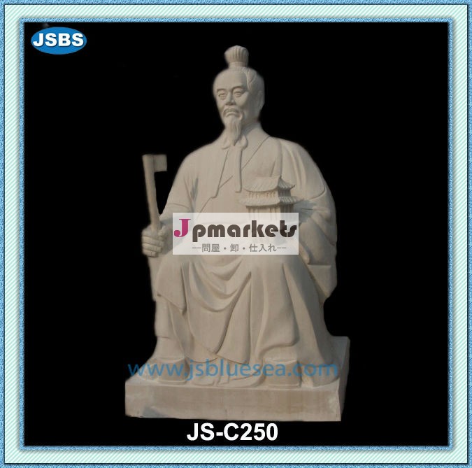 彫られた中国の白大理石の老人の彫像問屋・仕入れ・卸・卸売り