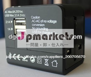 新しいデザインのトラベルアダプタのusbポートを備えたledライトインジケータの人気のクリスマスギフト商品( ch- 158- 3)問屋・仕入れ・卸・卸売り