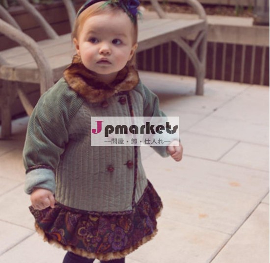 ヨーロッパのファッションの女の子の赤ちゃんの服のデザイナー赤ちゃんの服中国幼児コート赤ちゃんの女の子の冬のコート問屋・仕入れ・卸・卸売り