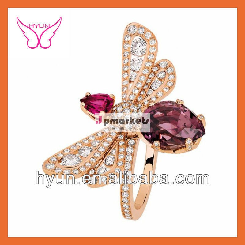 蝶のデザインエレガントな熱い販売ring|elegantrings|butterfly金の指輪問屋・仕入れ・卸・卸売り