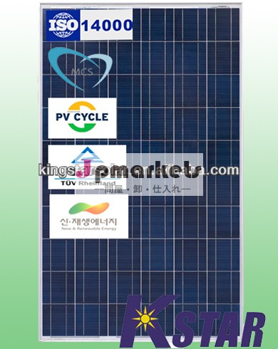 株式の高品質と競争力のある価格250w王星の多結晶ソーラーパネル( ks250p- 60) tuv/iec/cec問屋・仕入れ・卸・卸売り
