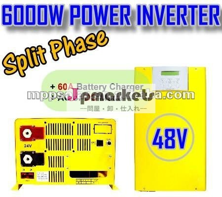 48v60a6000ワット純粋な正弦波インバータースプリット相インバータスプリット問屋・仕入れ・卸・卸売り