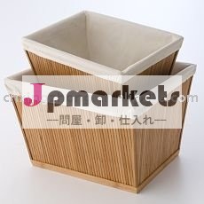 新しいスタイル2014年共同- フレンドリーな材料の正方形のランドリーバスケット竹問屋・仕入れ・卸・卸売り