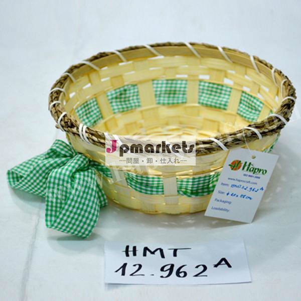 安い竹トレイ/小さな丸い竹トレイベトナムで( hmt12.962a)問屋・仕入れ・卸・卸売り