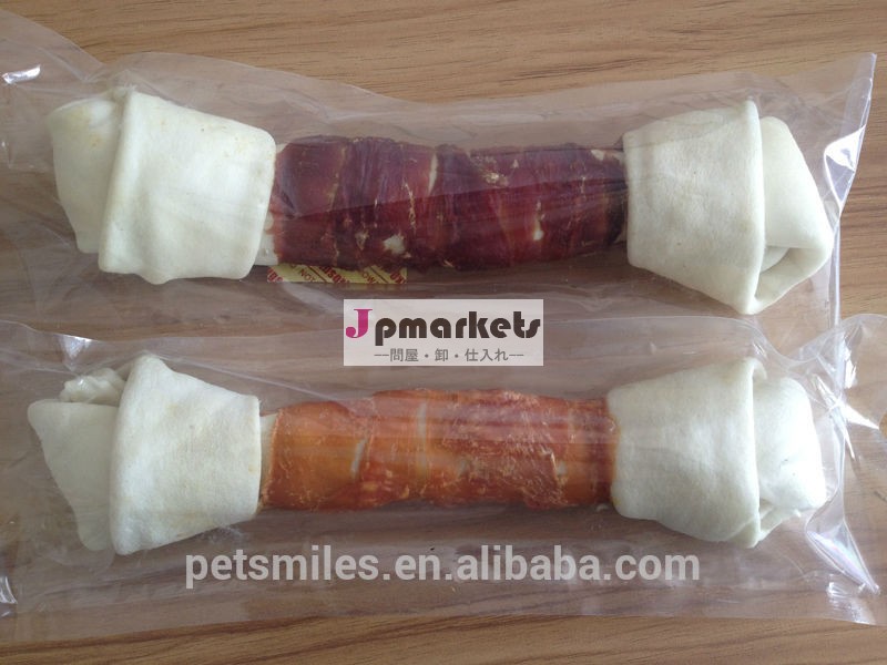 10" 骨のラップチキン自然な犬のおやつ問屋・仕入れ・卸・卸売り