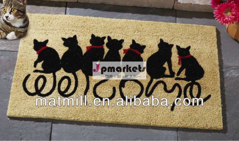 ウェルカムマットゴムカスタムまねき猫/フロントドア玄関マット問屋・仕入れ・卸・卸売り