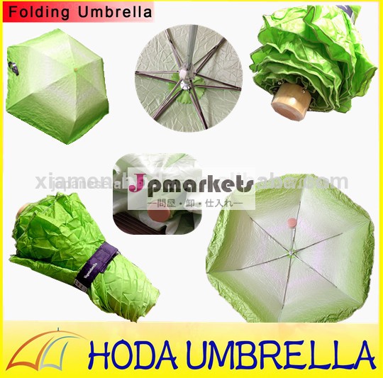高品質の製品の新たな発明面白い中国のサプライヤーレタスやキャベツ付き折りたたみ傘vegetabrella蓮ギフトとして問屋・仕入れ・卸・卸売り