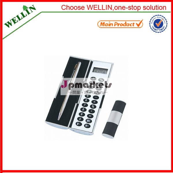 電話の形状プロモーションペン付き電卓zc015とイヤホン問屋・仕入れ・卸・卸売り