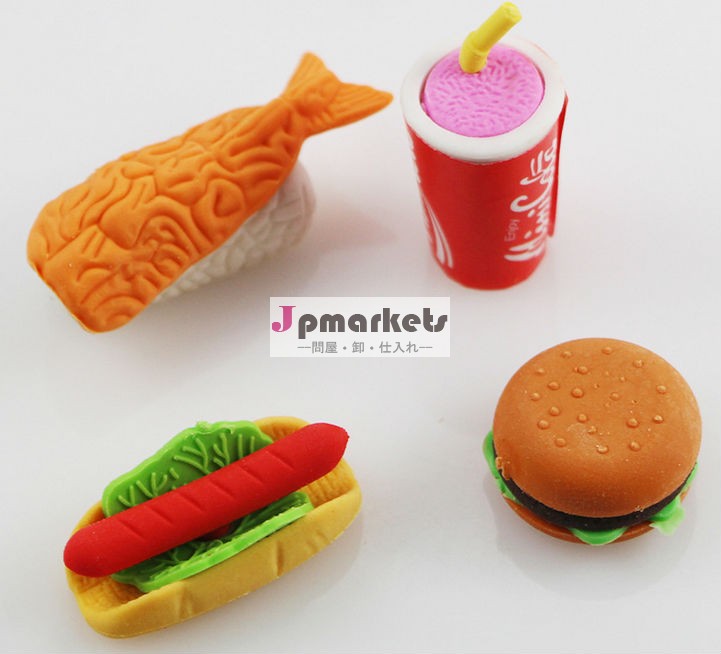 卸売バルク付き消しゴムハンバーガーデザイン昇進のための問屋・仕入れ・卸・卸売り