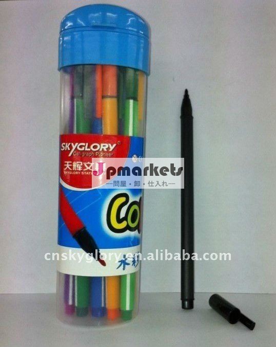 楕円形のペンのバレル12色水の色のペン、 子供の芸術の製図ペン、 新しいデザイン子供のための水性カラーペン問屋・仕入れ・卸・卸売り