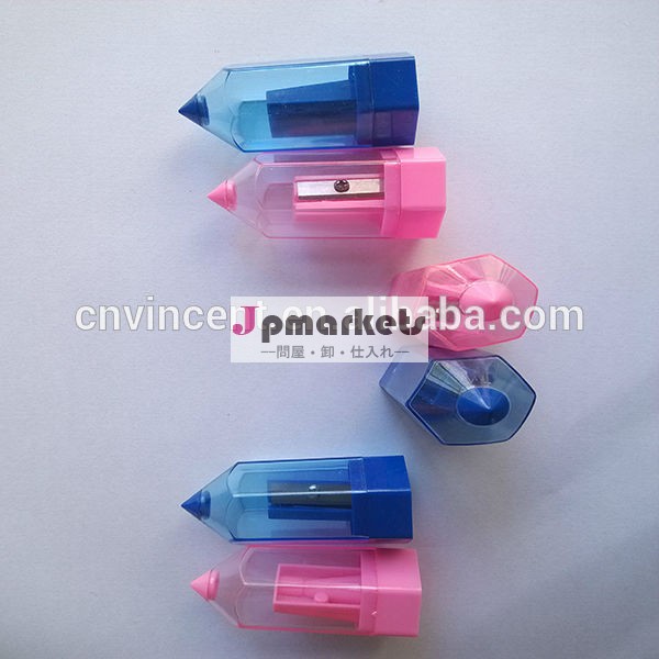 Manganese steel pencil shape plastic color pencil sharpener問屋・仕入れ・卸・卸売り