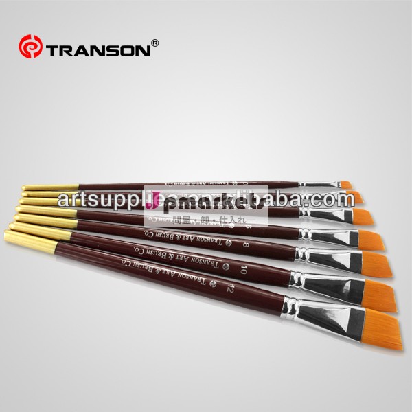 For art, TR840 Angular head Nylon hair wooden handle brush bulk wholesale art supplies問屋・仕入れ・卸・卸売り