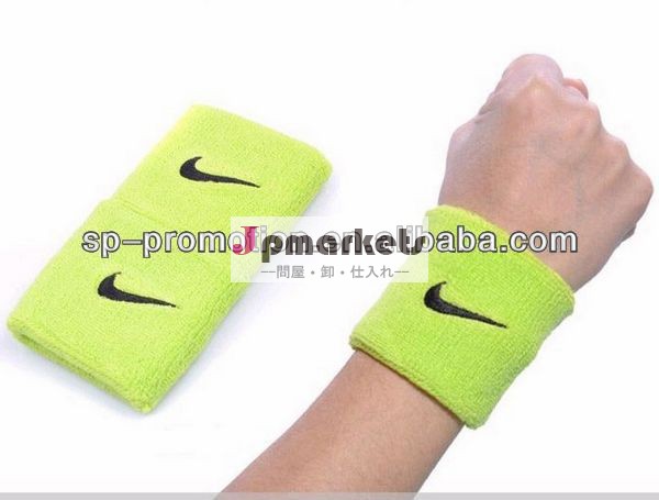 カスタムロゴ刺繍sweatbands/テリータオル地手首汗止めバンド問屋・仕入れ・卸・卸売り