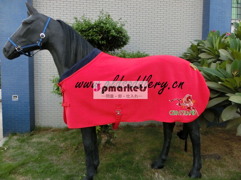 ファッショナブルなフリース馬の敷物襟付き/ショー敷物馬問屋・仕入れ・卸・卸売り