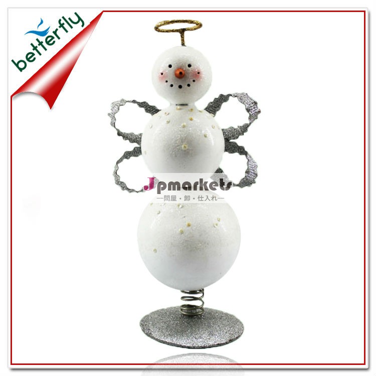 ユニークなデザインのスタンドの装飾2014年雪だるま/白い色のクリスマスの装飾ハンガー付き/クリスマス雪だるま屋外装飾問屋・仕入れ・卸・卸売り