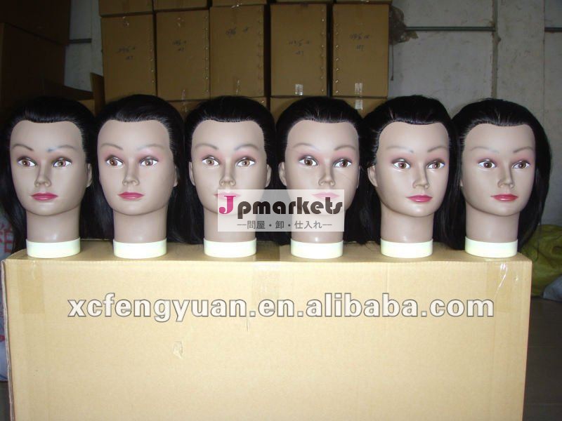 中国卸売2014年新製品100％人毛のトレーニングマネキンヘッド発売& ヘアケア製品問屋・仕入れ・卸・卸売り