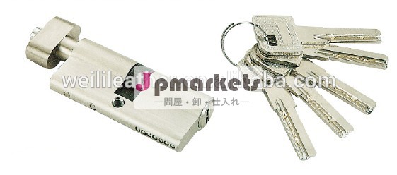 安全性の高- 品質欧州規格固体真鍮のノブ付きドアロックシリンダー問屋・仕入れ・卸・卸売り