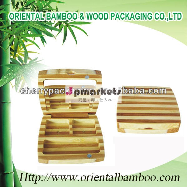 eco-friendly bamboo eyeshadow containers cosmetic packaging eyeshadow container問屋・仕入れ・卸・卸売り