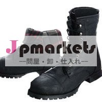 ルマンファッションハーフhb101laceup戦闘の黒ブーツ問屋・仕入れ・卸・卸売り