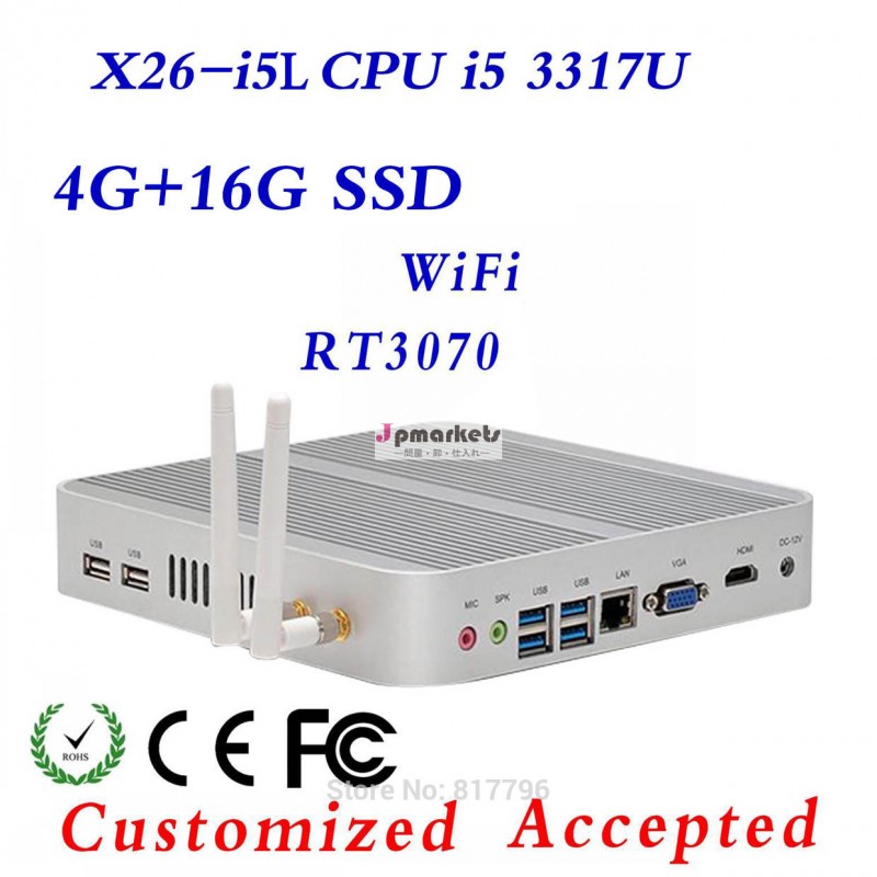 持ち運びが容易! ミニデスクトップコンピュータhdmi、 無線lan付き、 diyのコンピュータインテル3317uxcyx26-i5l問屋・仕入れ・卸・卸売り