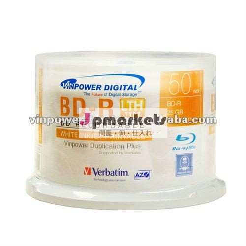 逐語的にvinpower4倍速25gbbd-rlth01から白いインクジェット印刷可能なブルーレイブランクディスク問屋・仕入れ・卸・卸売り