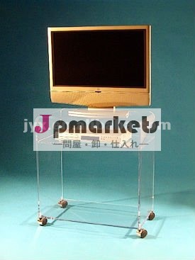 移動可能なアクリルのラップトップのテーブル。 trucklesが付いているアクリルのモニターの机問屋・仕入れ・卸・卸売り