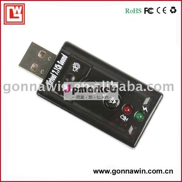 Usbサウンドカード7.1/クリエイティブなサウンドカード問屋・仕入れ・卸・卸売り
