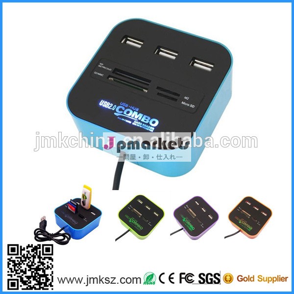 Oemledロゴ!!! 4ポートusbハブ4ポート、 広告のためのスマートカードリーダー問屋・仕入れ・卸・卸売り