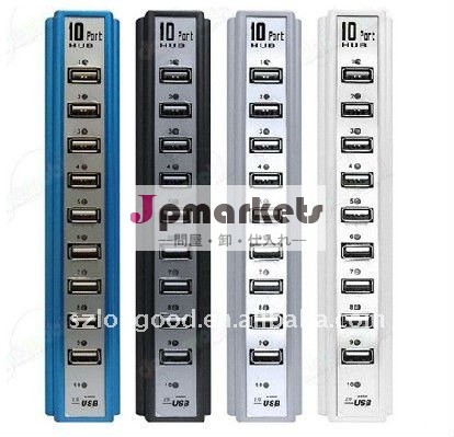 Usbハブ10ポート、 シンプルな、 黒/blue/グレー/white問屋・仕入れ・卸・卸売り