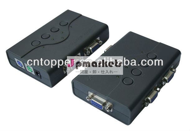 マニュアル4ポートps/2kvmスイッチ( プラスチック)問屋・仕入れ・卸・卸売り