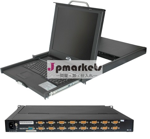 1u17" を使用してコンソールラックマウントlcd16ポートusbkvm( ac電源)問屋・仕入れ・卸・卸売り