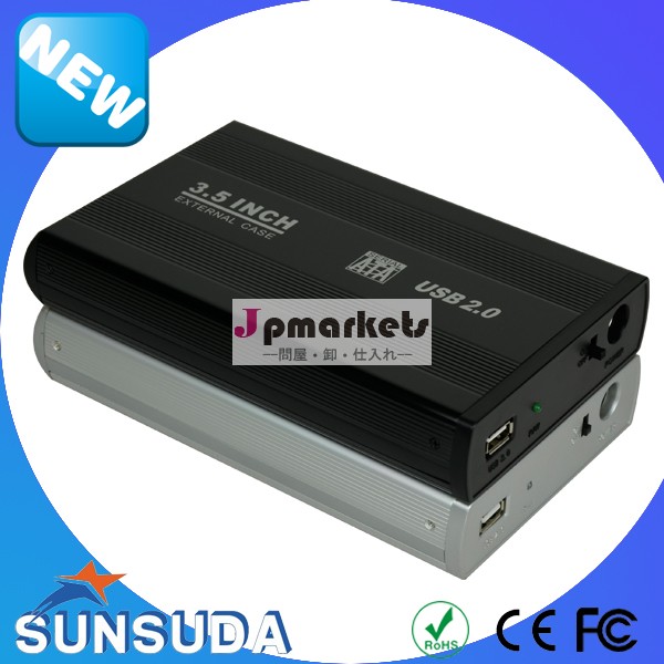 高品質の3.5インチusb2.0　sata外付けストレージケースハードディスクドライブエンクロージャ3.5デスクトップ用hddケース問屋・仕入れ・卸・卸売り