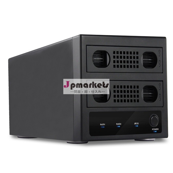 Enlcosure2ベイhdd冷却ファンを搭載したハードディスクケースssd- 206u3s2*3.5''ケースhddsata問屋・仕入れ・卸・卸売り