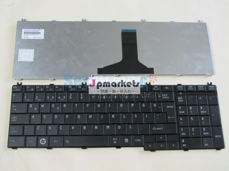 トルコ語ラップトップキーボード　東芝サテライトc650c660l650l655l670l675l775黒問屋・仕入れ・卸・卸売り
