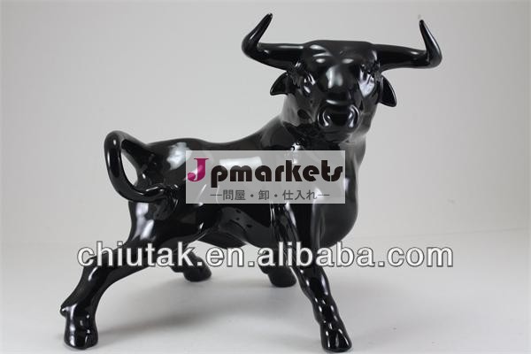 大きな真鍮の動物の雄牛の置物アンティーク黒/像/の彫刻問屋・仕入れ・卸・卸売り