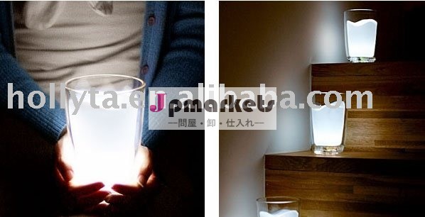 新しい牛乳ガラスロマンチックなLED夜はランプのコップをつける問屋・仕入れ・卸・卸売り