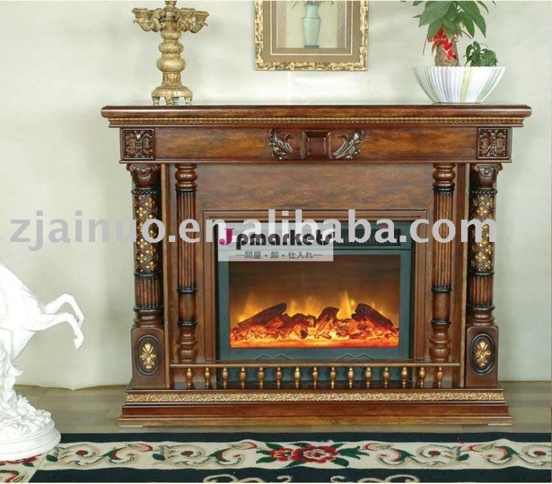 ヨーロピアンスタイルのアンティーク芸術的な装飾的な電気木材暖炉/スペースヒーター問屋・仕入れ・卸・卸売り