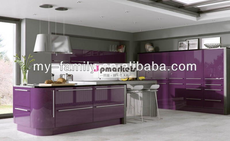 ラッカー紫色の近代的なヨーロピアンスタイルのキッチンキャビネット用問屋・仕入れ・卸・卸売り