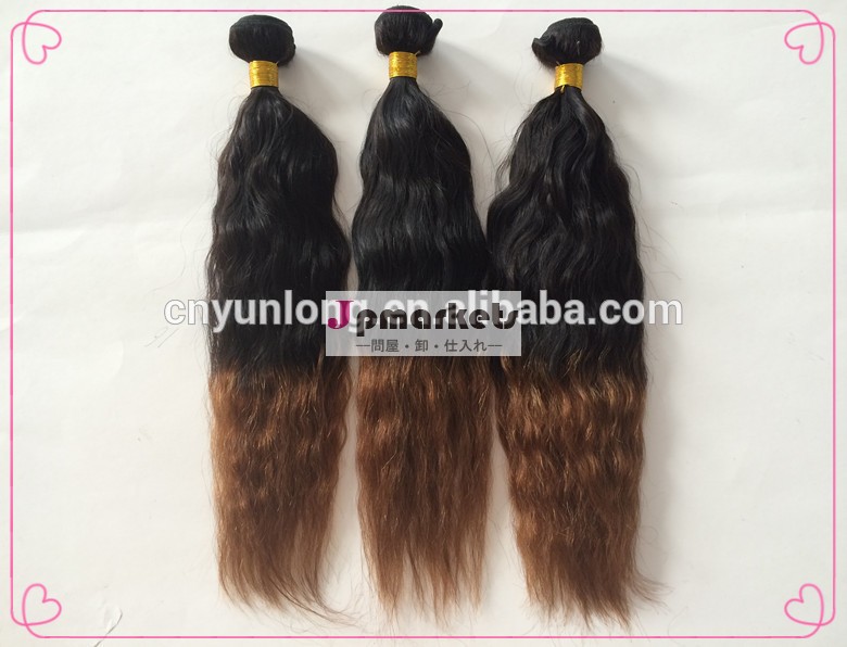 ホットなスタイル100％人間の髪の毛の織物バージンブラジルの毛の自然な波22nchesオンブル色t1b/30問屋・仕入れ・卸・卸売り