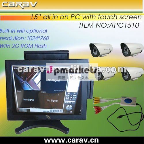 4 PC 15ののチャネルDVR D525 LCDのタッチ画面すべて" POSのためのPC問屋・仕入れ・卸・卸売り