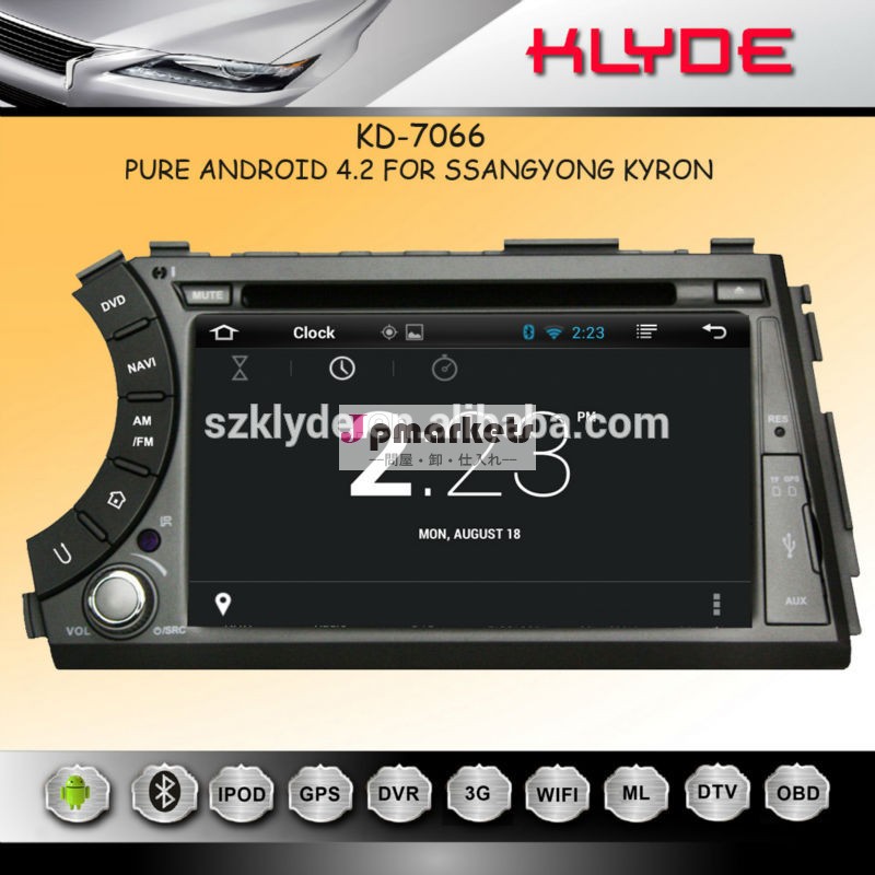 純粋なandroid4.2. 2システムのタッチスクリーン車のdvd用サンヨンactyonスポーツ2005-2013問屋・仕入れ・卸・卸売り