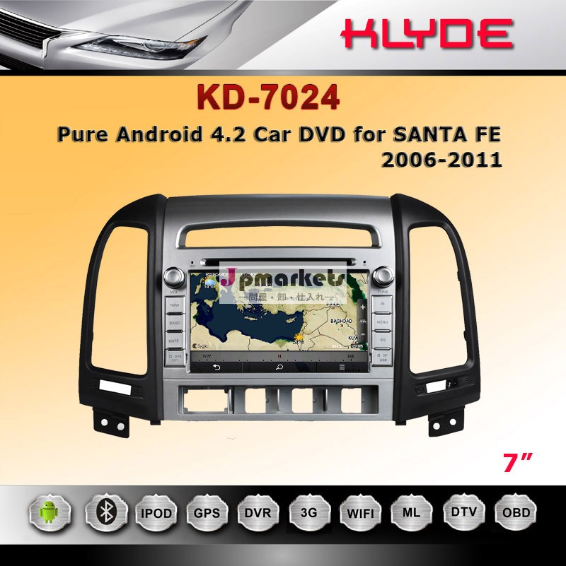オリジナル!! サンタフェの1din7" アンドロイドタブレット二重喧騒車のdvdプレイヤー問屋・仕入れ・卸・卸売り